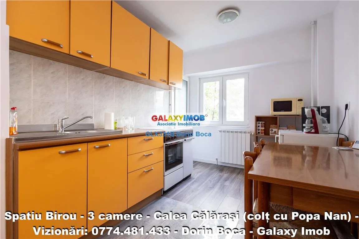 BIROU 3 Camere NEMOBILAT - CALEA CALARASI - Centrala proprie - foto 5