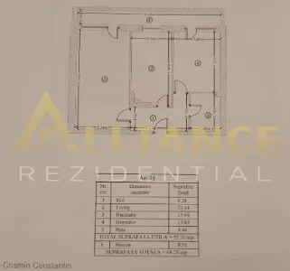 APARTAMENT 2 CAMERE BIRUINTEI ETAJ 2  EXCLUSIVITATE - foto 1