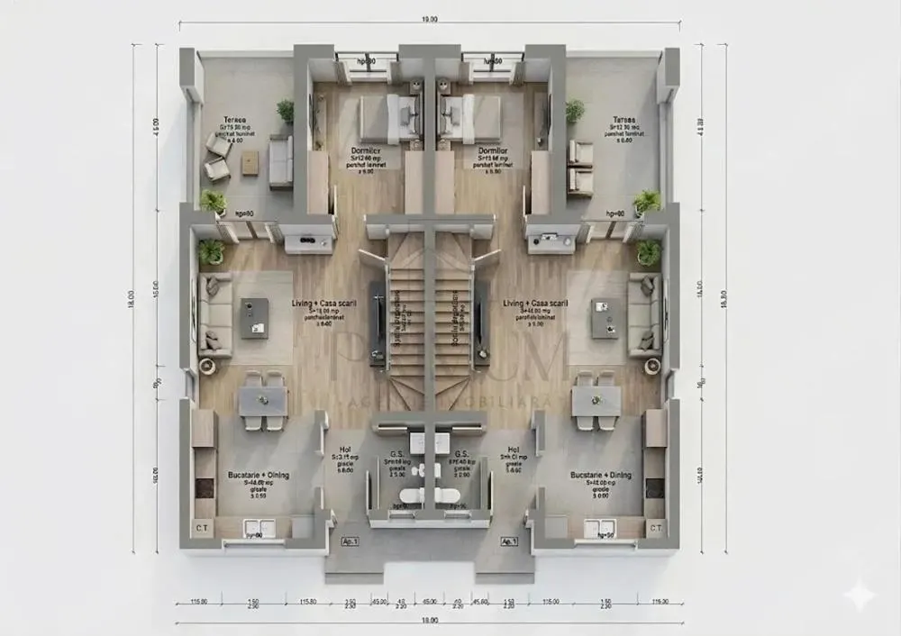 CALEA URSENI, DUPLEX, 4 CAMERE, 2 BAI, DRESSING, TERASA ACOPERITA - foto 1