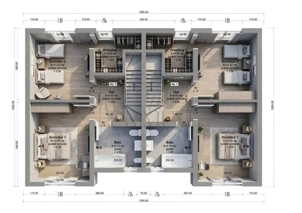 CALEA URSENI, DUPLEX, 4 CAMERE, 2 BAI, DRESSING, TERASA ACOPERITA - foto 2