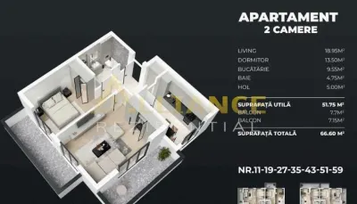 Apartament 2 camere | 67 mp | Direct Dezvoltator - foto 3