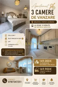 Apartament 3 camere de vanzare â€“ Biruintei || 10 minute Metrou Berceni - foto 1