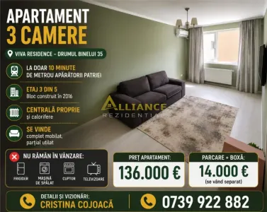 Sector 4 Viva Residence Apartament 3 camere Mobilat - foto 1