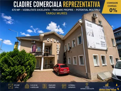 Cladire comerciala reprezentativa, 670 mp, vizibilitate, parcare proprie, vitrinaj stradal si potential multiplu, Targu Mures - Targu Mures