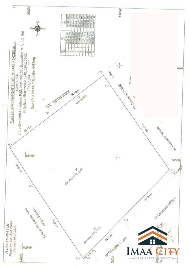 Teren, 4437 mp, Strada Strugurilor - Iasi
