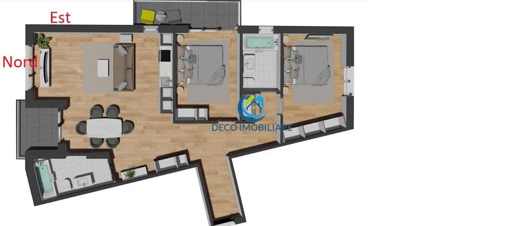 Apartament 3 camere 88 mp cu 2 balcoane, zona Vivo - foto 19