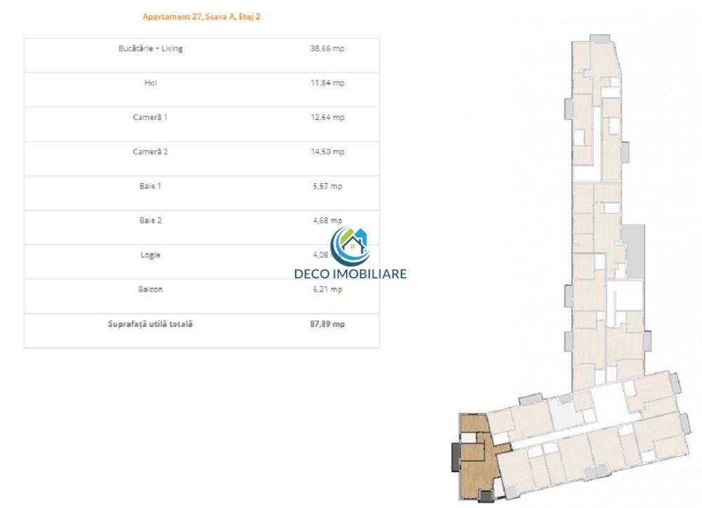 Apartament 3 camere 88 mp cu 2 balcoane, zona Vivo - foto 20