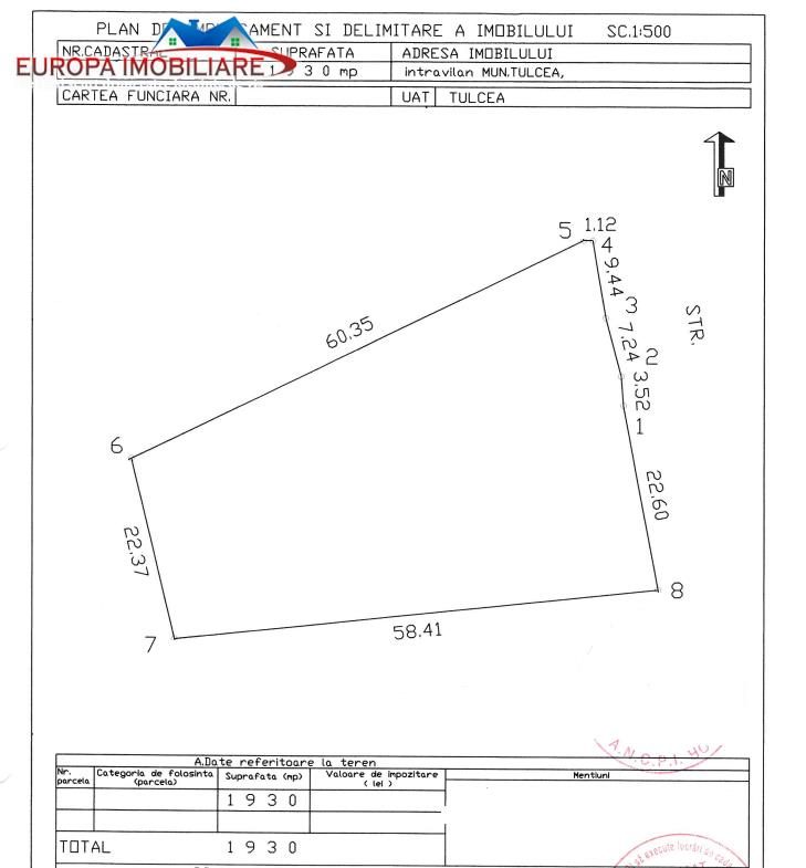 Teren intravilan de vanzare zona Peco Tulcea - 