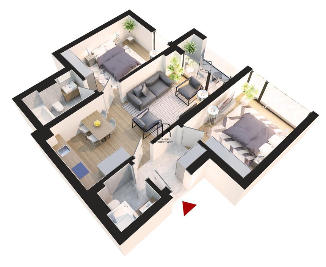 Apartament 3 Camere Incalzire in Pardoseala Ansamblu Nou Rahova - foto 3