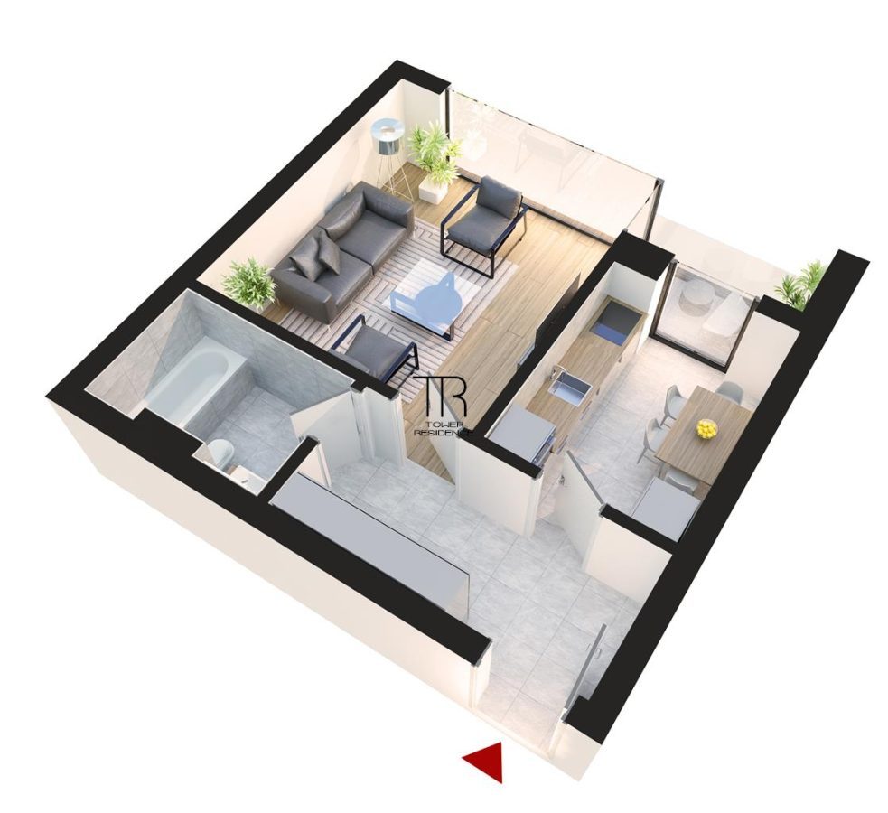 Garsoniera Dotari Premium Incalzire in Pardoseala Ansamblu Nou Rahova - foto 3