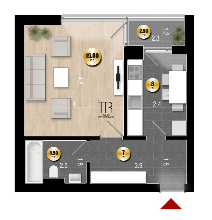 Garsoniera Dotari Premium Incalzire in Pardoseala Ansamblu Nou Rahova - foto 3