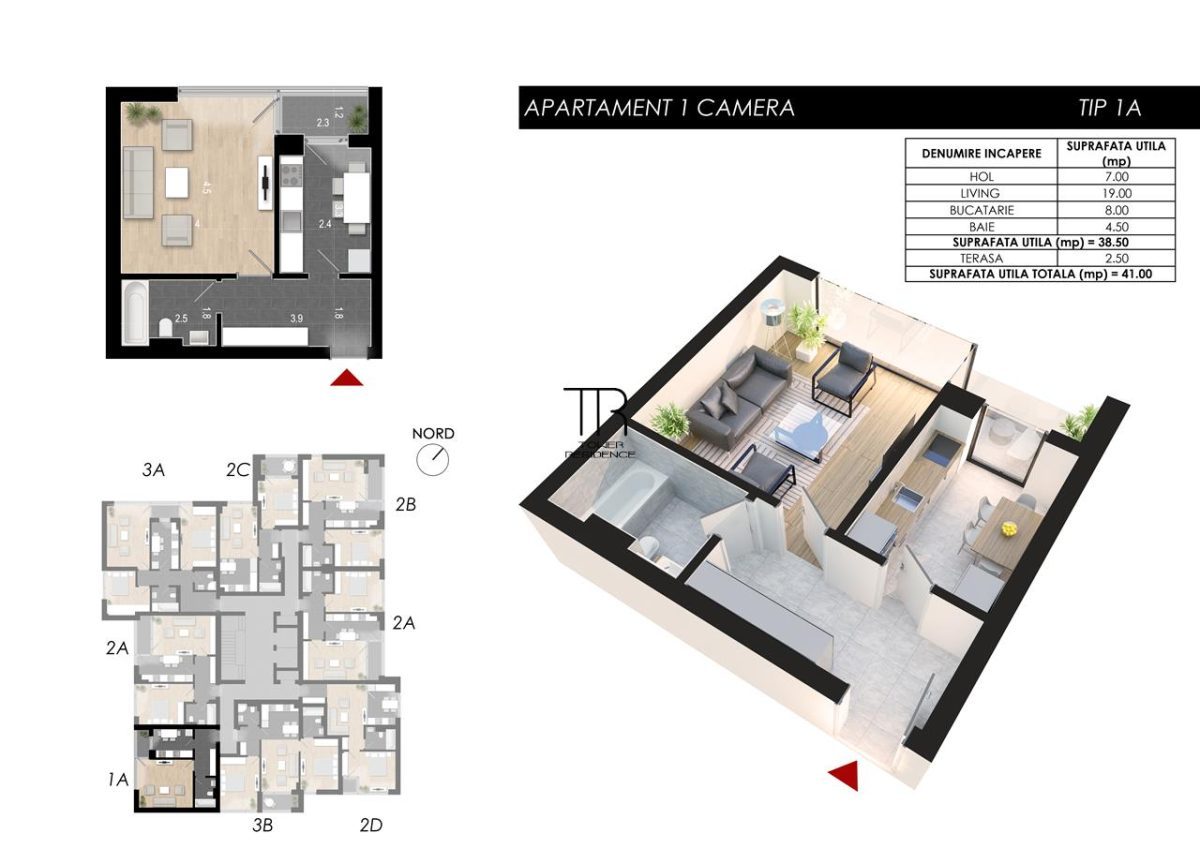 Garsoniera 41mp Direct Dezvoltator Rahova - Sos Salaj Incalzire Pardoseala - foto 2