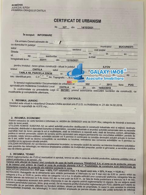 Intravilan Industrial 17e/mp 24890 mp deschidere 65 ml str Oxigenului - foto 2