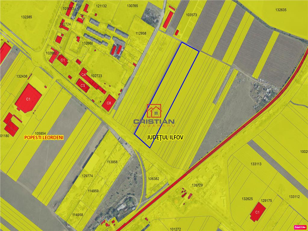 Vanzare teren Popesti Leordeni - Oltenitei - Centura, Ilfov - 
