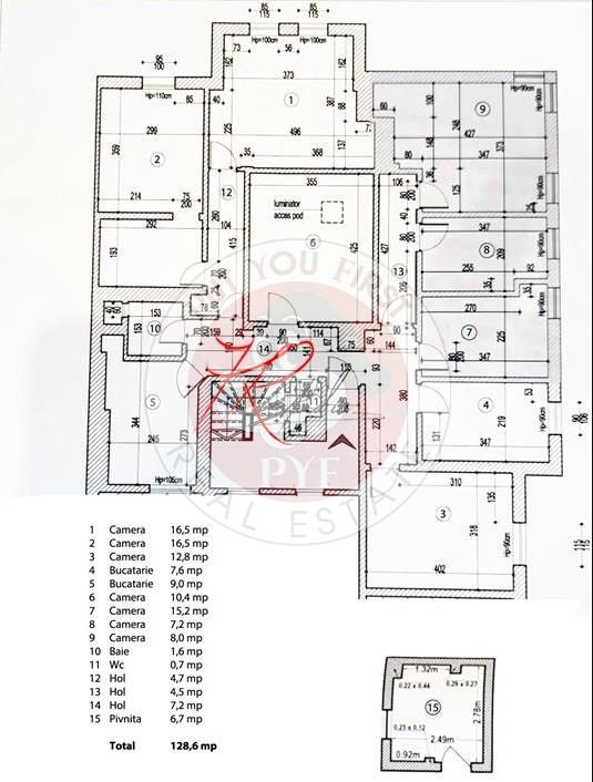 Piata Romana I 7 camere I 106mp I semidec I B6638 - foto 6