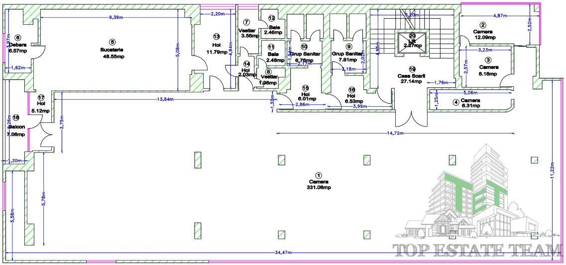 Spatiu de birouri de 3,000mp de vanzare in zona Pipera - foto 12