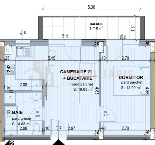 Apartament 2 camere finisat, in zona Marul de Aur, cartier rezidential - foto 15