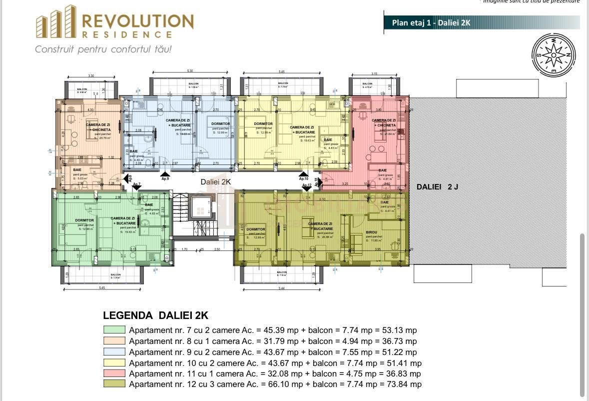 Apartament 2 camere finisat, in zona Marul de Aur, cartier rezidential - foto 4