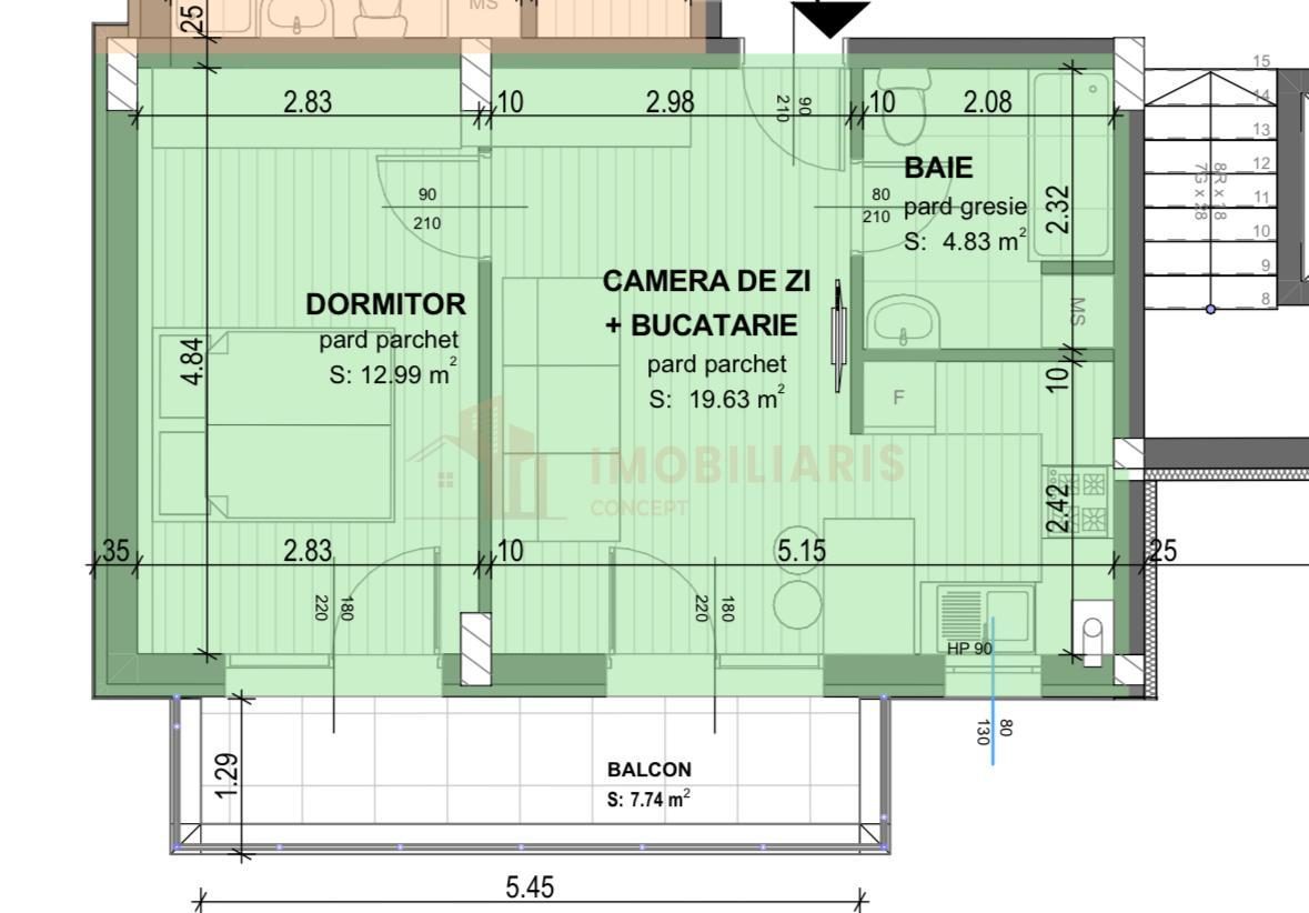 Apartament 2 camere finisat, in zona Marul de Aur, cartier rezidential - foto 5
