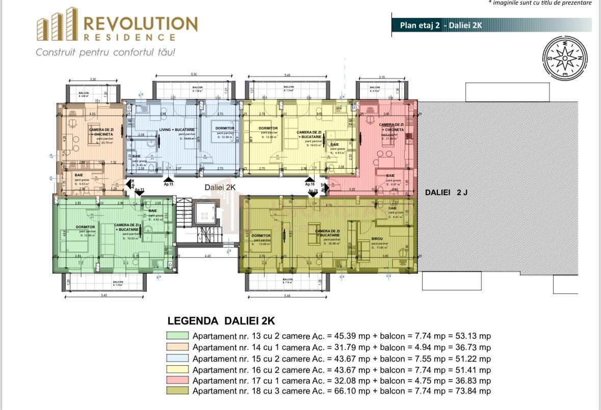 Apartament 2 camere finisat, in zona Marul de Aur, cartier rezidential - foto 6