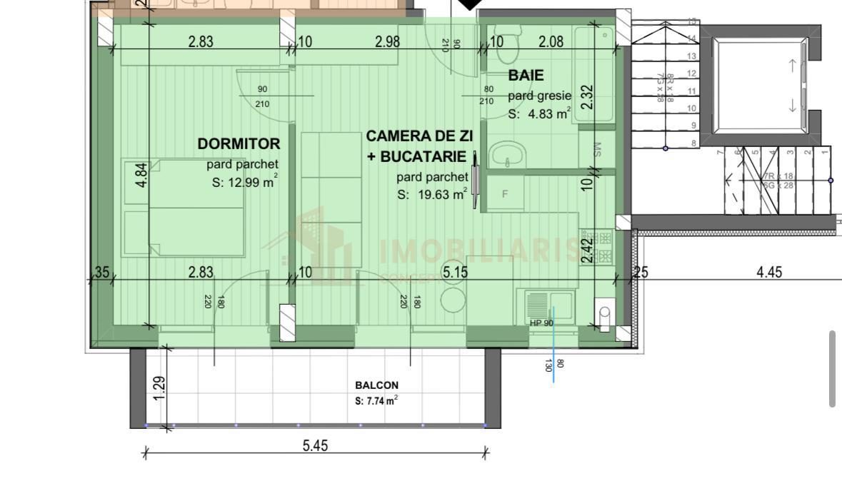 Apartament 2 camere finisat, in zona Marul de Aur, cartier rezidential - foto 9