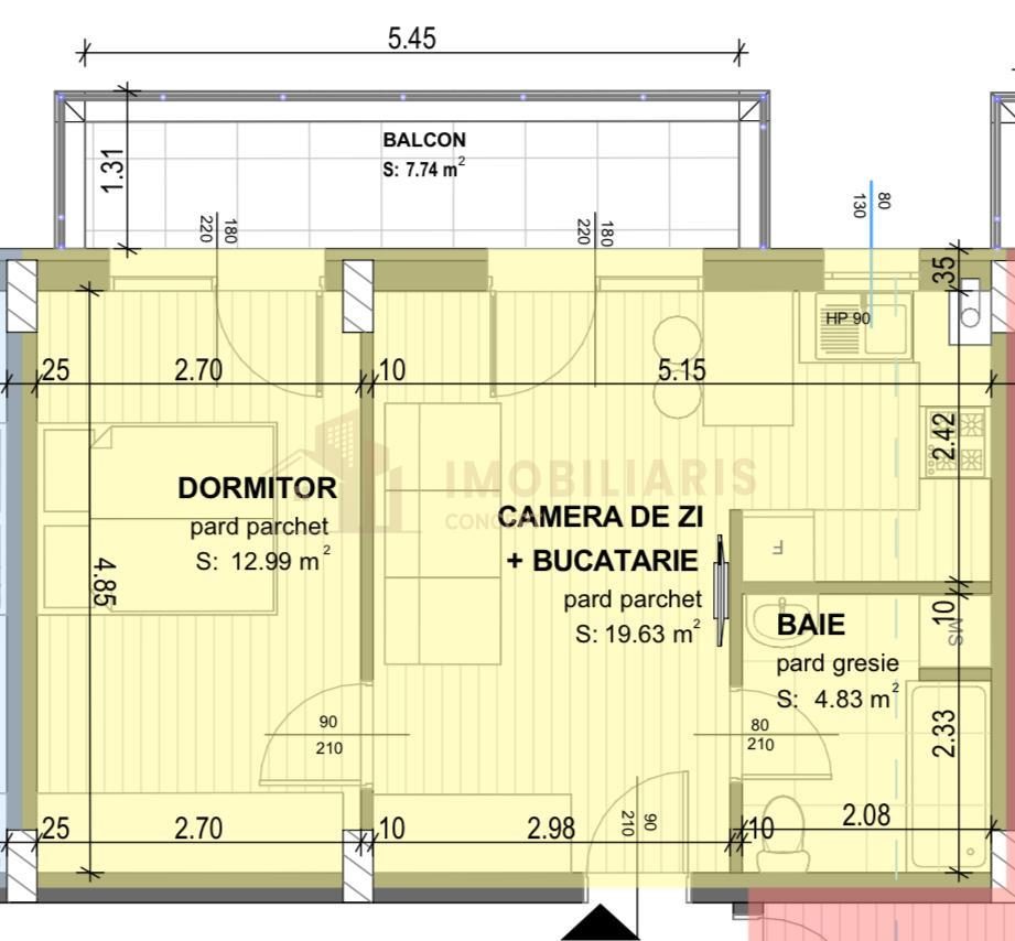 Apartament 2 camere finisat, in zona Marul de Aur, cartier rezidential - foto 10