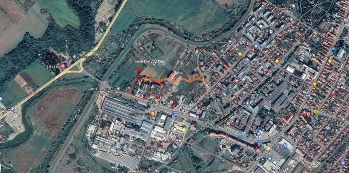 Teren de vanzare intravilan Gherla 15.618mÂ²/188â‚¬ mÂ² - 