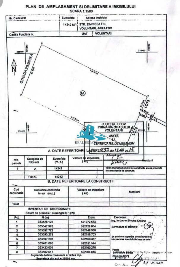 Vanzate teren 14242 mp, Pipera, Matei Millo, zona in plina expansiune - 